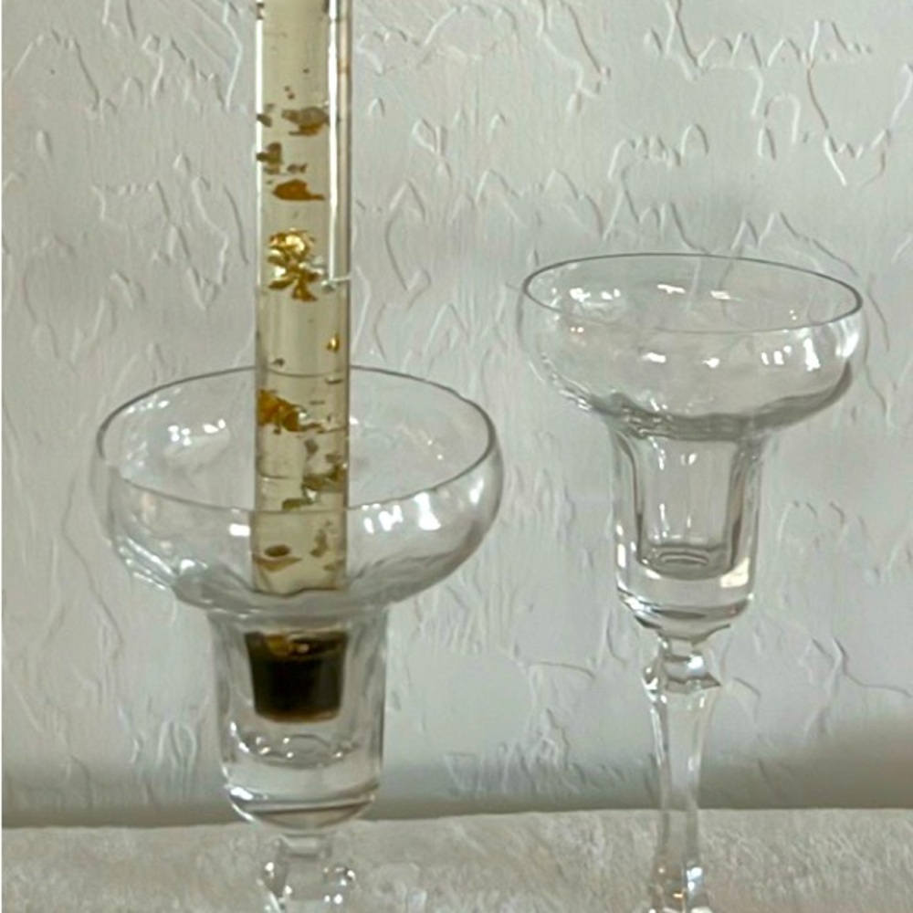 Towle Crystal Candle holders,  set of 2.
